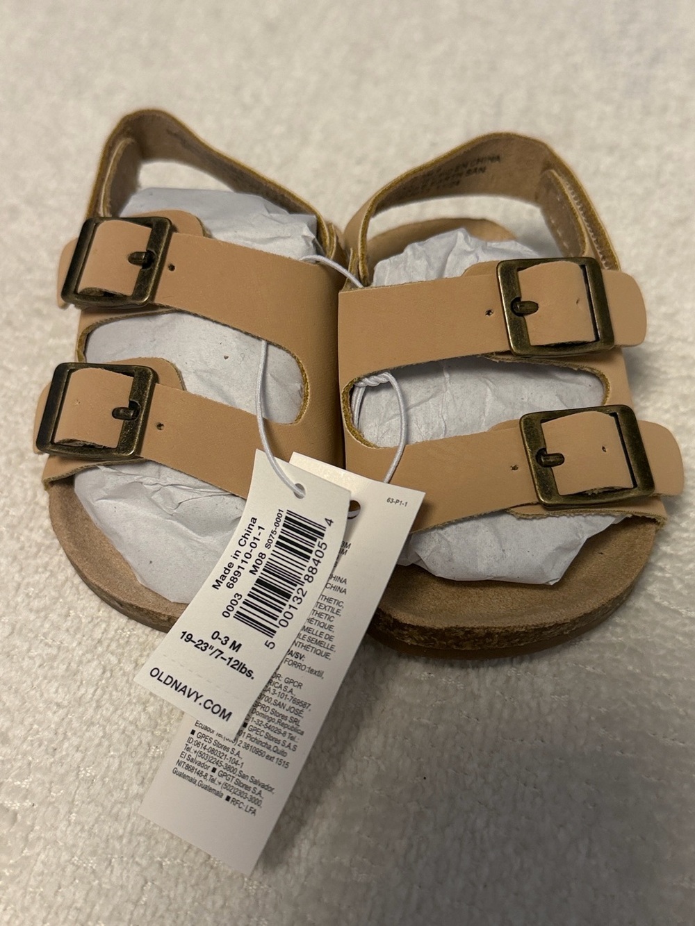 Old Navy Tan Baby Sandals with Buckle
